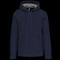 Sudadera capucha y cremallera algodón Navy L