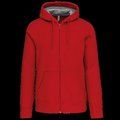 Sudadera capucha y cremallera algodón Red XXL