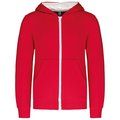 Sudadera con capucha y cremallera para niños Red / White 8/10 ans