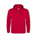 Sudadera Capucha y Cremallera Rojo M