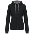 Sudadera capucha mujer Black / Fine Grey XL