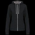 Sudadera capucha mujer Black / Fine Grey XXL