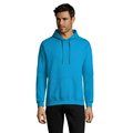 Sudadera Capucha Unisex Bolsillo Canguro Azul L