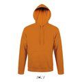 Sudadera Capucha Unisex Bolsillo Canguro Naranja XS