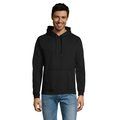 Sudadera Capucha Unisex Bolsillo Canguro Negro XXL