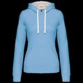 Sudadera de chica con capucha contrastada Azul L