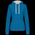 Sudadera de chica con capucha contrastada Azul XL