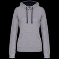 Sudadera de chica con capucha contrastada Gris XL