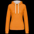 Sudadera de chica con capucha contrastada Naranja L