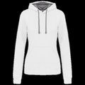 Sudadera de chica con capucha contrastada White / Fine Grey L