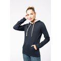 Sudadera de chica con capucha contrastada