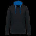 Sudadera clásica con capucha y bolsillo Black / Light Royal Blue S