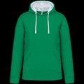 Sudadera clásica con capucha y bolsillo Light Kelly Green / White XL