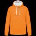 Sudadera clásica con capucha y bolsillo Orange / White L