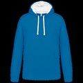 Sudadera clásica con capucha y bolsillo Tropical Blue / White XL