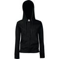 Sudadera cremallera y capucha mujer Black S