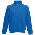 Sudadera con cremallera de cuello alto Azul S