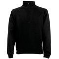 Sudadera con cremallera de cuello alto Negro M