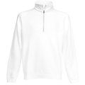 Sudadera con cremallera de cuello alto White L