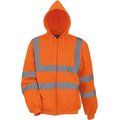 Sudadera de cremallera con tiras reflectantes Hi Vis Orange S