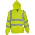 Sudadera de cremallera con tiras reflectantes Hi Vis Yellow S