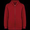 Sudadera infantil con capucha y cremallera Hibiscus Red 6/8 ans