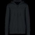 Sudadera organic con cremallera y capucha Washed black 3XL