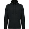 Sudadera orgánica con capucha bolsillo y hombros caídos Black XXS