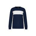 Sudadera poliéster niños bicolor tira contrastada Sporty Navy / White 10/12 ans