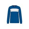 Sudadera poliéster niños bicolor tira contrastada Sporty Royal Blue / White 12/14 ans