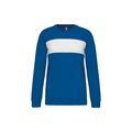 Sudadera poliéster niños bicolor tira contrastada Sporty Royal Blue / White 8/10 ans