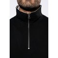 Sudadera punto piqué con cremallera