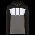 Sudadera tricolor unisex Black / White / Basalt Grey 4XL