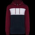 Sudadera tricolor unisex Wine / White / Navy M