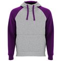 Sudadera unisex bicolor GRIS VIGORE/PURPURA 9/10