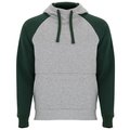 Sudadera unisex bicolor GRIS VIGORE/VERDE BOTELLA S