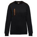 Sudadera unisex con bolsillo a zip Black / Orange L