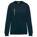 Sudadera unisex con bolsillo a zip Navy / Fluorescent Yellow 5XL