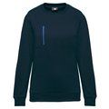 Sudadera unisex con bolsillo a zip Navy / Royal Blue M