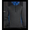 Sudadera unisex Cuello alto con Cremallera Anthracite / Blue L