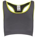 Sujetador deporte sin costuras Storm Grey / Fluorescent Yellow M/L