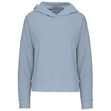 Sudadera algodón orgánico capucha mujer Aquamarine S/M