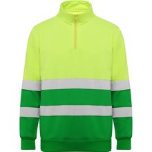 Sudadera Alta Visibilidad Cuello Alto VERDE JARDÍN/AMARILLO FLÚOR 3XL