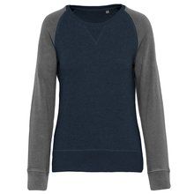 Sudadera bi-color algodón orgánico French Navy Heather / Grey Heather XS