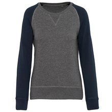 Sudadera bi-color algodón orgánico Gris M