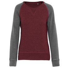 Sudadera bi-color algodón orgánico Rojo XS