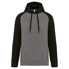 Sudadera bicolor con capucha Gris XXL