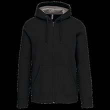 Sudadera capucha y cremallera algodón Black XS