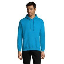 Sudadera Capucha Unisex Bolsillo Canguro Aqua 3XL