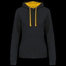 Sudadera de chica con capucha contrastada Negro XS